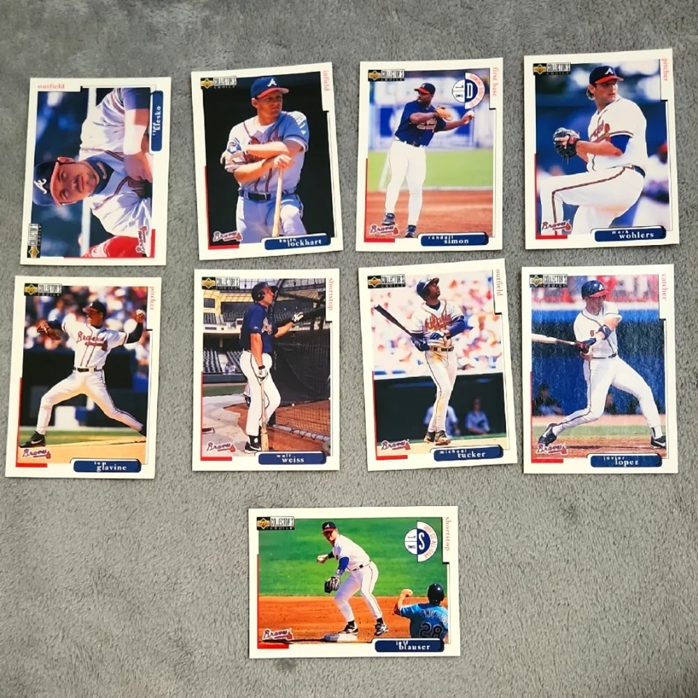 Vintage 1998 Upper Deck Atlanta Braves Baseball Cards
